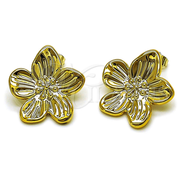 Stainless Steel Ring — Stud Earring Flower Design Polished 02. — main product view — SKU 165594 | Acero Inoxidable anillo — Stud Earring flor diseño pulido 02. — SKU 165594