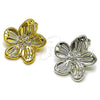 Stainless Steel Stud Earring, Flower Design, Polished, Golden Finish, 02.467.0001
