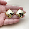 Stainless Steel Stud Earring, Polished, Golden Finish, 02.467.0004