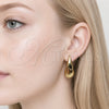 Stainless Steel Stud Earring, Polished, Golden Finish, 02.467.0005