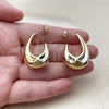 Stainless Steel Stud Earring, Polished, Golden Finish, 02.467.0005