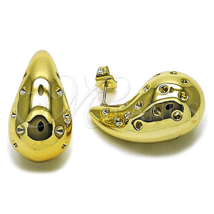 Stainless Steel Ring — Stud Earring Teardrop Design Polished 02. — main product view — SKU 165601 | Acero Inoxidable anillo — Stud Earring Teardrop diseño pulido 02. — SKU 165601