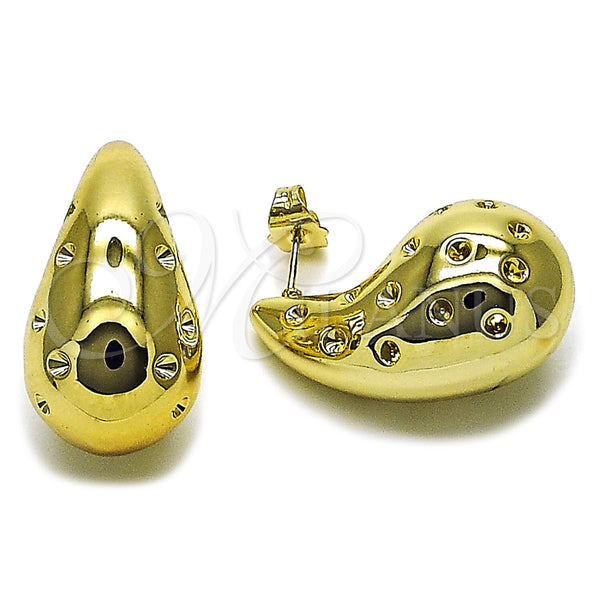 Stainless Steel Ring — Stud Earring Teardrop Design Polished 02. — main product view — SKU 165601 | Acero Inoxidable anillo — Stud Earring Teardrop diseño pulido 02. — SKU 165601