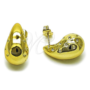 Stainless Steel Ring — Stud Earring Teardrop Design Polished 02. — main product view — SKU 165602 | Acero Inoxidable anillo — Stud Earring Teardrop diseño pulido 02. — SKU 165602