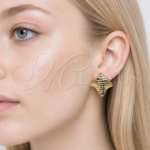 Stainless Steel Ring — Stud Earring Polished 02. — alternate product view — SKU 165603 | Acero Inoxidable anillo — Stud Earring pulido 02. — SKU 165603
