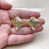 Stainless Steel Stud Earring, Polished, Golden Finish, 02.467.0010