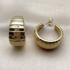 Stainless Steel Medium Hoop, Polished, Golden Finish, 02.467.0011.30