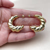 Stainless Steel Stud Earring, Twist Design, Polished, Golden Finish, 02.467.0012