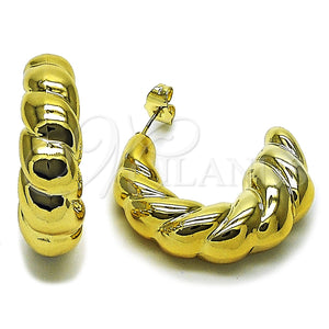 Stainless Steel Ring — Stud Earring Twist Design Polished 02. — main product view — SKU 165605 | Acero Inoxidable anillo — Stud Earring Twist diseño pulido 02. — SKU 165605