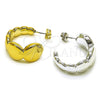 Stainless Steel Medium Hoop, Polished, Golden Finish, 02.467.0013.30