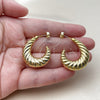 Stainless Steel Stud Earring, Polished, Golden Finish, 02.467.0014