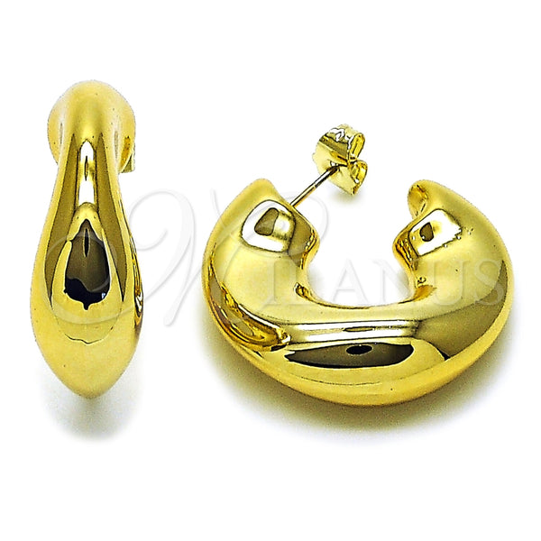 Stainless Steel Hoop Earrings — Medium Hoop Polished 02. — main product view — SKU 165608 | Acero Inoxidable aretes de aro — Medium Hoop pulido 02. — SKU 165608