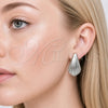 Rhodium Gold Filled Stud Earring, Teardrop Design, Polished, Rhodium Finish, 02.467.0016.1