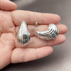 Rhodium Gold Filled Stud Earring, Teardrop Design, Polished, Rhodium Finish, 02.467.0016.1