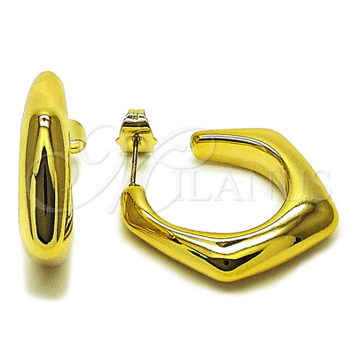 Stainless Steel Hoop Earrings — Medium Hoop Polished 02. for wholesale, main product view