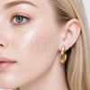 Stainless Steel Medium Hoop, Heart Design, Polished, Golden Finish, 02.467.0020.30