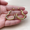 Stainless Steel Medium Hoop, Heart Design, Polished, Golden Finish, 02.467.0020.30