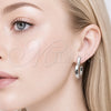Rhodium Gold Filled Medium Hoop, Heart Design, Polished, Rhodium Finish, 02.467.0020.1.30