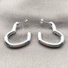 Rhodium Gold Filled Medium Hoop, Heart Design, Polished, Rhodium Finish, 02.467.0020.1.30
