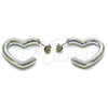 Rhodium Gold Filled Medium Hoop, Heart Design, Polished, Rhodium Finish, 02.467.0020.1.30