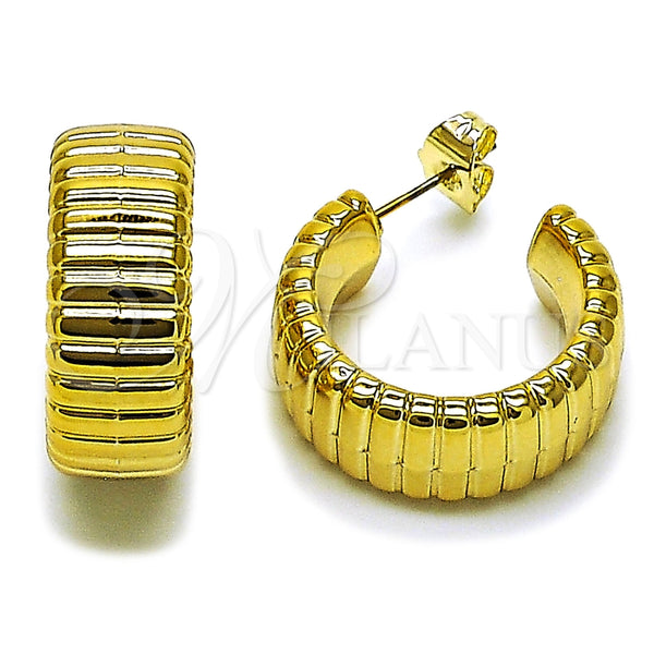 Stainless Steel Small Hoop, Polished, Golden Finish, 02.467.0021.25