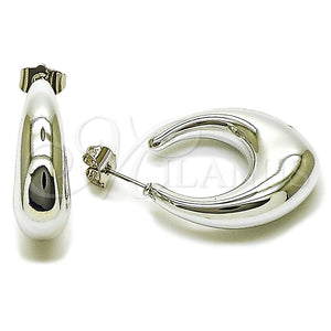 White Gold Filled Hoop Earrings — Small Hoop Polished 02. — main product view — SKU 165626 | Oro Laminado Blanco aretes de aro — aro pequeño pulido 02. — SKU 165626