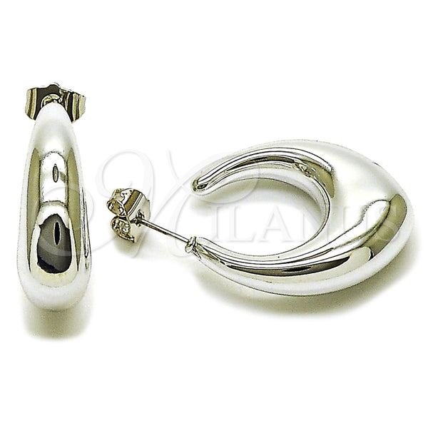 White Gold Filled Hoop Earrings — Small Hoop Polished 02. — main product view — SKU 165626 | Oro Laminado Blanco aretes de aro — aro pequeño pulido 02. — SKU 165626