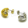 Rhodium Gold Filled Stud Earring, Teardrop Design, Polished, Rhodium Finish, 02.467.0026.1