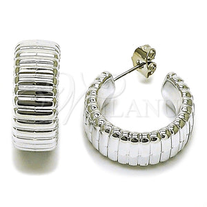 White Gold Filled Hoop Earrings — Small Hoop Polished 02. — main product view — SKU 165630 | Oro Laminado Blanco aretes de aro — aro pequeño pulido 02. — SKU 165630