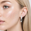 Rhodium Gold Filled Medium Hoop, Polished, Rhodium Finish, 02.467.0022.1.30