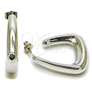 White Gold Filled Hoop Earrings — Medium Hoop Polished 02. — main product view — SKU 165631 | Oro Laminado Blanco aretes de aro — Medium Hoop pulido 02. — SKU 165631