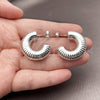 Rhodium Gold Filled Medium Hoop, Polished, Rhodium Finish, 02.467.0024.1.30