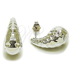 White Gold Filled Ring — Stud Earring Teardrop Design Polished 02. — main product view — SKU 165634 | Oro Laminado Blanco anillo — Stud Earring Teardrop diseño pulido 02. — SKU 165634