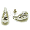 Rhodium Gold Filled Stud Earring, Teardrop Design, Polished, Rhodium Finish, 02.467.0023.1