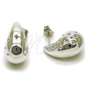 White Gold Filled Ring — Stud Earring Teardrop Design Polished 02. — main product view — SKU 165635 | Oro Laminado Blanco anillo — Stud Earring Teardrop diseño pulido 02. — SKU 165635