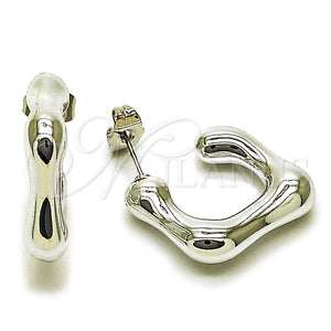 White Gold Filled Hoop Earrings — Small Hoop Polished 02. — main product view — SKU 165636 | Oro Laminado Blanco aretes de aro — aro pequeño pulido 02. — SKU 165636