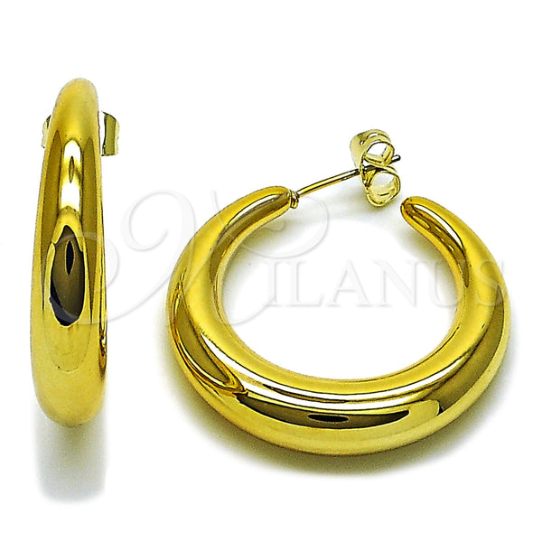 Stainless Steel Medium Hoop, Polished, Golden Finish, 02.467.0027.35