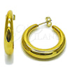 Stainless Steel Medium Hoop, Polished, Golden Finish, 02.467.0027.35