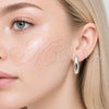 Rhodium Gold Filled Medium Hoop, Polished, Rhodium Finish, 02.467.0027.1.35
