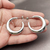 Rhodium Gold Filled Medium Hoop, Polished, Rhodium Finish, 02.467.0027.1.35