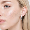 Rhodium Gold Filled Stud Earring, Twist Design, Polished, Rhodium Finish, 02.467.0012.1