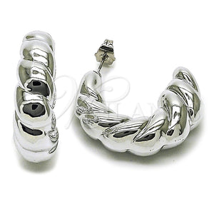 White Gold Filled Ring — Stud Earring Twist Design Polished 02. — main product view — SKU 165640 | Oro Laminado Blanco anillo — Stud Earring Twist diseño pulido 02. — SKU 165640