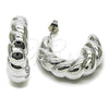 Rhodium Gold Filled Stud Earring, Twist Design, Polished, Rhodium Finish, 02.467.0012.1