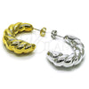 Rhodium Gold Filled Stud Earring, Twist Design, Polished, Rhodium Finish, 02.467.0012.1