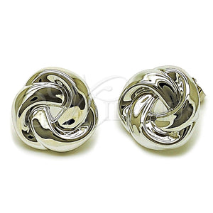 White Gold Filled Ring — Stud Earring Love Knot Design Polished 02. — main product view — SKU 165641 | Oro Laminado Blanco anillo — Stud Earring Love Knot diseño pulido 02. — SKU 165641