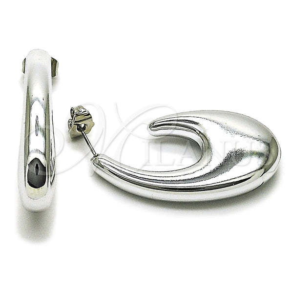 White Gold Filled Hoop Earrings — Small Hoop Polished 02. — main product view — SKU 165642 | Oro Laminado Blanco aretes de aro — aro pequeño pulido 02. — SKU 165642