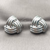 Rhodium Gold Filled Stud Earring, Love Knot Design, Polished, Rhodium Finish, 02.467.0002.1