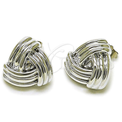 Aretes de Oro Laminado con Rodio 02.467.0002.1 de Oro Laminado Blanco por Mayoreo, vista principal del producto