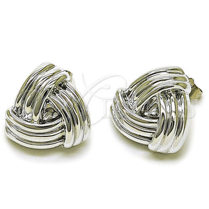 White Gold Filled Ring — Stud Earring Love Knot Design Polished 02. — main product view — SKU 165643 | Oro Laminado Blanco anillo — Stud Earring Love Knot diseño pulido 02. — SKU 165643