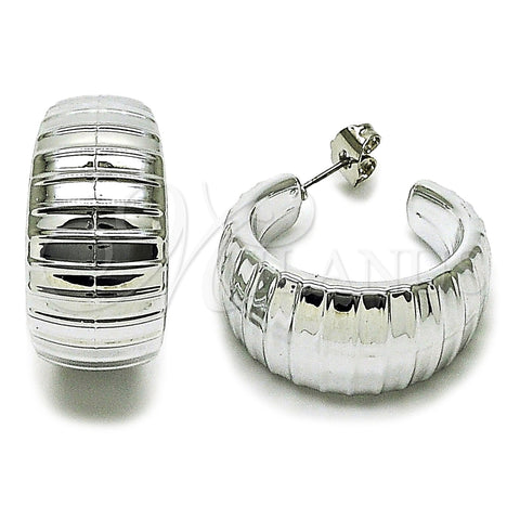 Rhodium Gold Filled Medium Hoop, Polished, Rhodium Finish, 02.467.0011.1.30